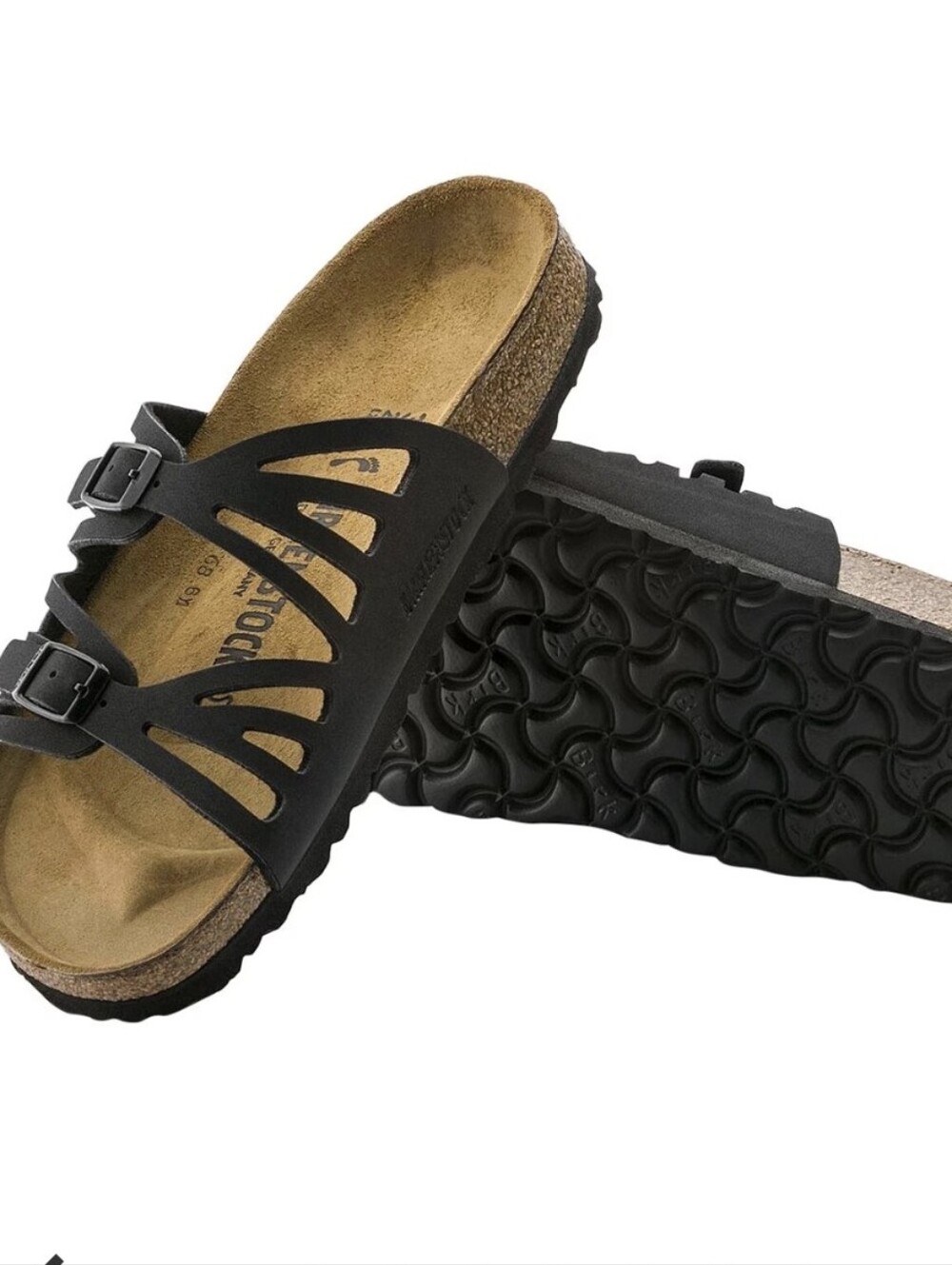 Birkenstock, Women's Granada Nubuck Slide Sandals - Picture 9 of 10